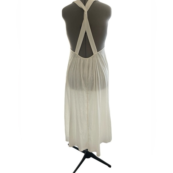 MADEWELL Voile Cross-Back Cover-Up Maxi Dress hobo beachdress SIZE large - Picture 3 of 8